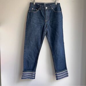 Gaultier Corset Jeans with Striped Cuffs La Redoute